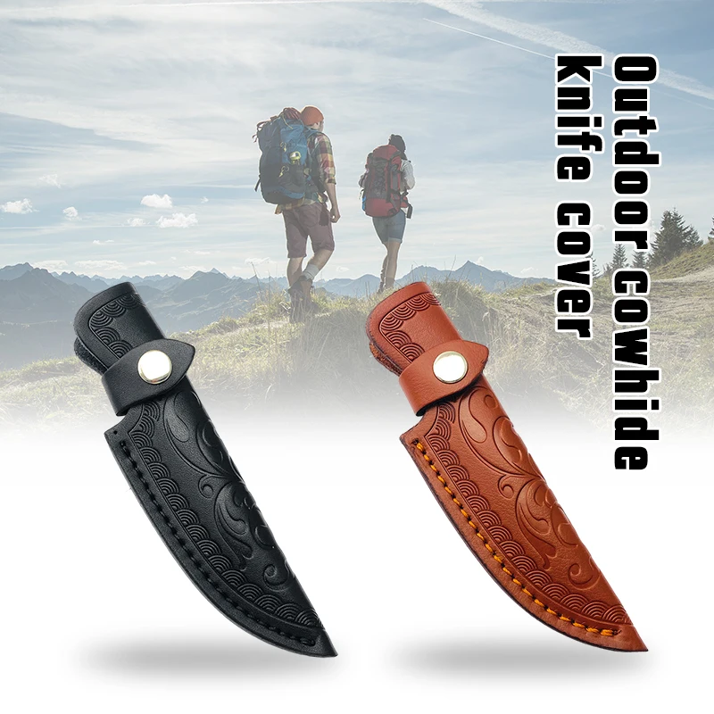 Sheath Holster Leather Pocket Fixed Blade Straight Knife Holder Outdoor Tool Belt Loop Hunt Multi Holster Carry Scabbard