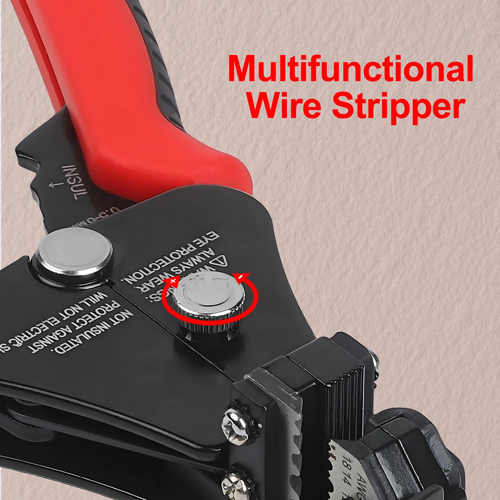 

Саморегулирующийся инструмент для зачистки проводов и обжимной инструмент с функцией резака для AWG18 14, 12, 10, 8, диапазон диаметра проводов