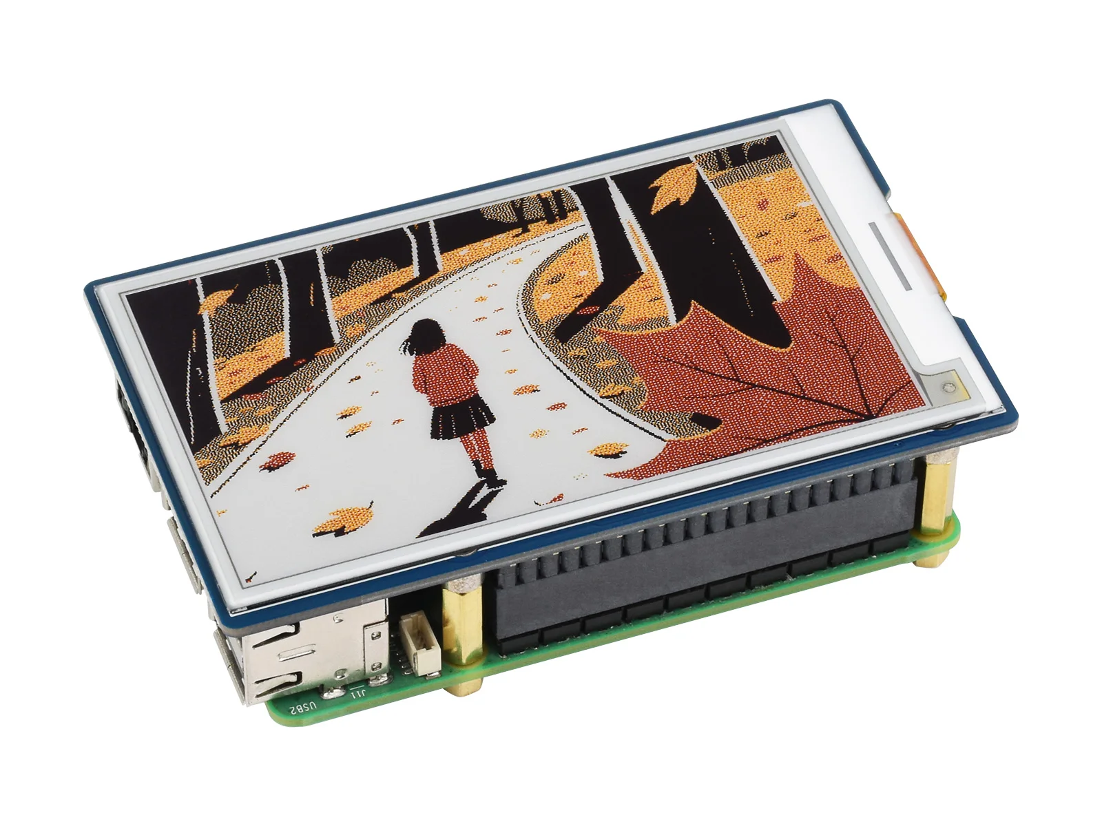 Waveshare 3.7inch E-Paper Display (G), E-Ink Display, Raspberry Pi 40PIN GPIO Header, SPI,for Raspberry Pi/Jetson Nano/Arduino