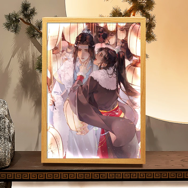 Mo Dao Zu Shi Perifere Creatieve Licht Schilderij Decoratie Wei Wuxian Lan Wangji Anime Figuren Klein Nachtlampje Verjaardagscadeau
