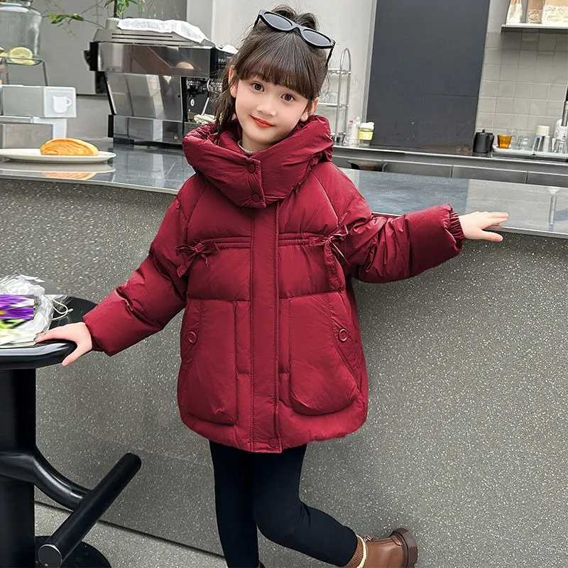 

Girls' Thermal Insulated Winter Coat 2025 New Style Kids' Quilted Jacket for Medium To Large Children Outdoor Winter Clothing