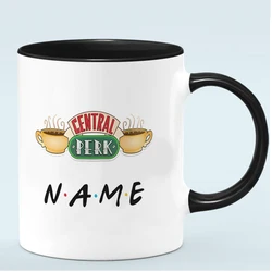 Personalised Friend name Friends Tv Show Central Perk coffee Mug 11oz black pink Ceramic tea Cup Birthday gift