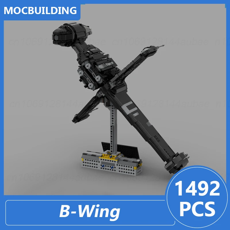 

Black B-Wing Model Moc Building Blocks Diy Assemble Bricks Educational Creative Display Collection Toys Xmas Gifts 1492PCS