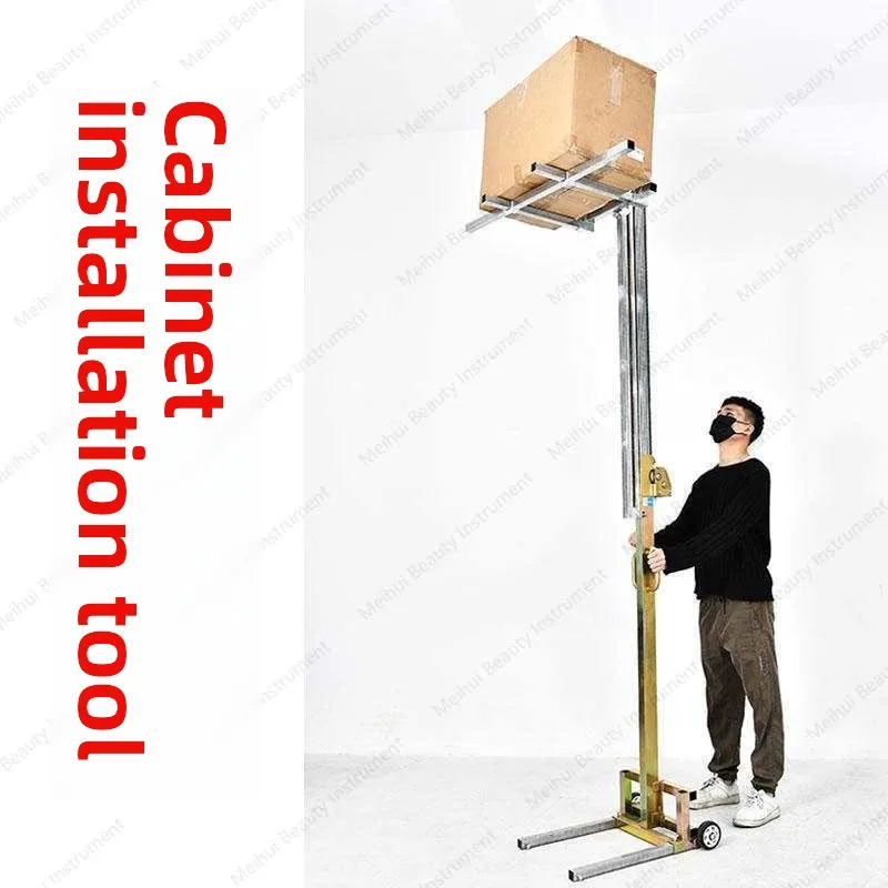 Loading Lift Handling Stacker Forklift Lift Portable Folding Cart Household Wardrobe Cabinet Lift