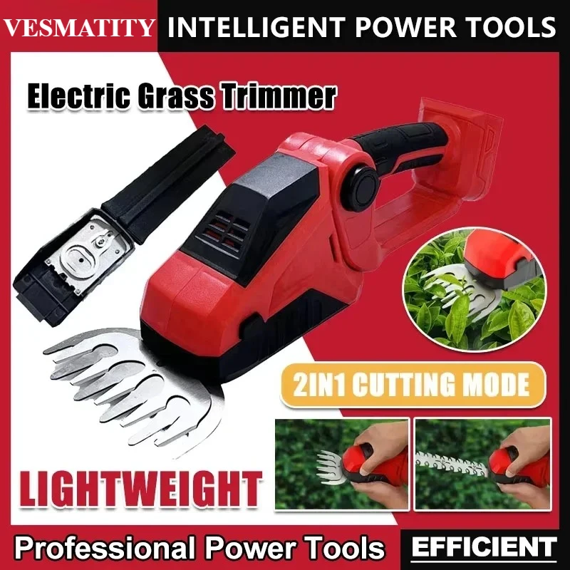 Electric Grass Trimmer Cordless Hedge Trimmer Bush Trimmer Grass Shears Handheld Garden Tool  For Milwaukee Battery