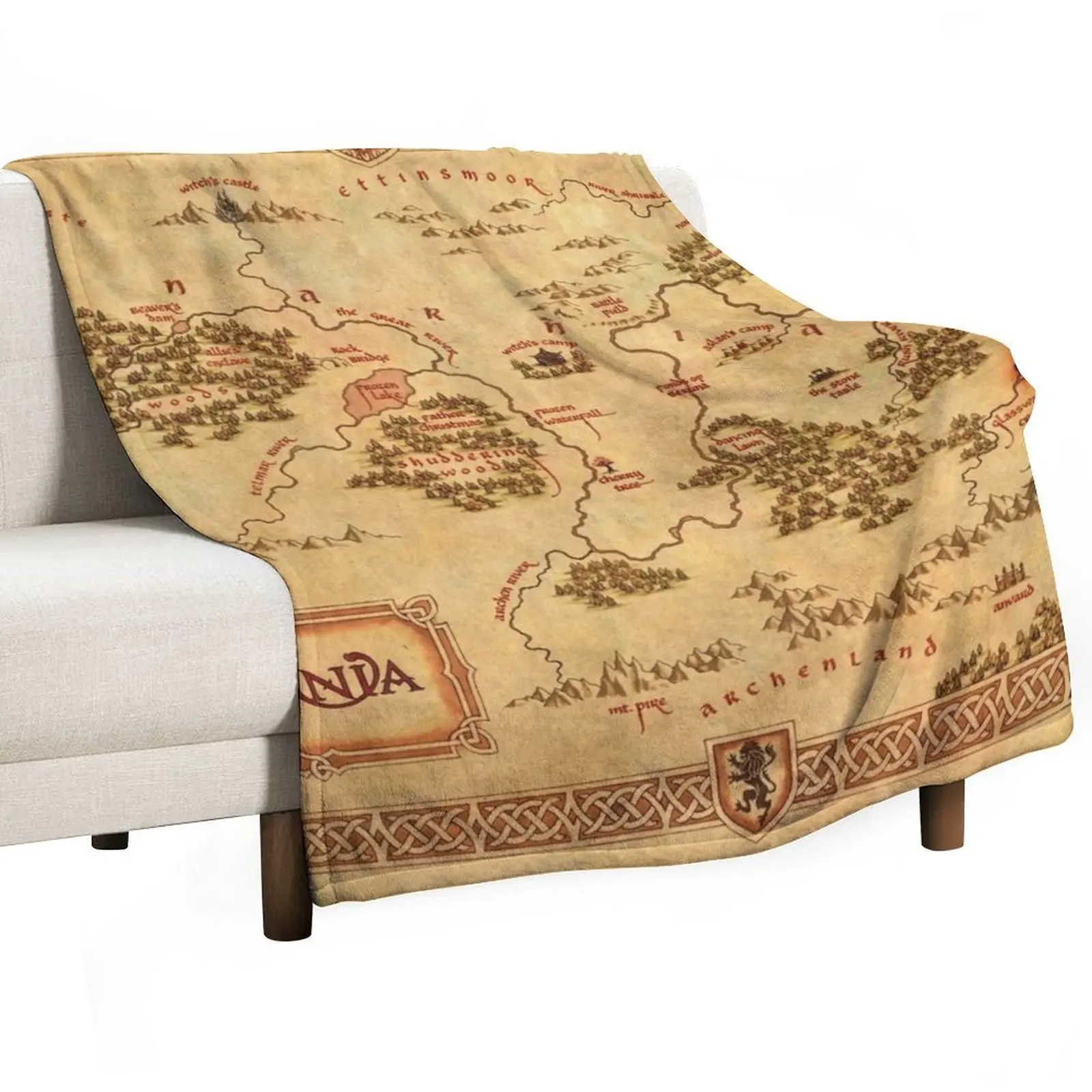 

Map of Narnia Throw Blanket Decorative Sofa Hairys Blankets