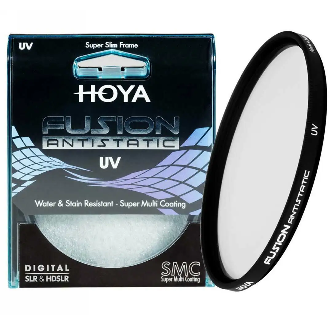 HOYA filtr UV FUSION ANTISTATIC Slim Multicoat ochronny 49_52_55_58_62_67_72_77_82mm do lustrzanki akcesoria obiektyw ochronny