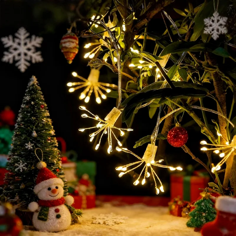 USB Firework Light String LED Garland Fairy Light Burst Star String Lights DIY Flower Decor Light for Christmas Wedding Party