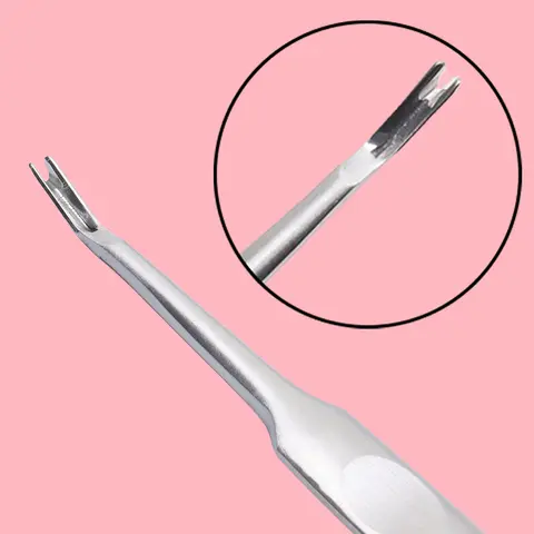 1pcs 전문 스테인레스 스틸 죽은 스킨 리무버 네일 큐티클 푸셔 포크 트리머 매니큐어 페디큐어 네일 아트 도구