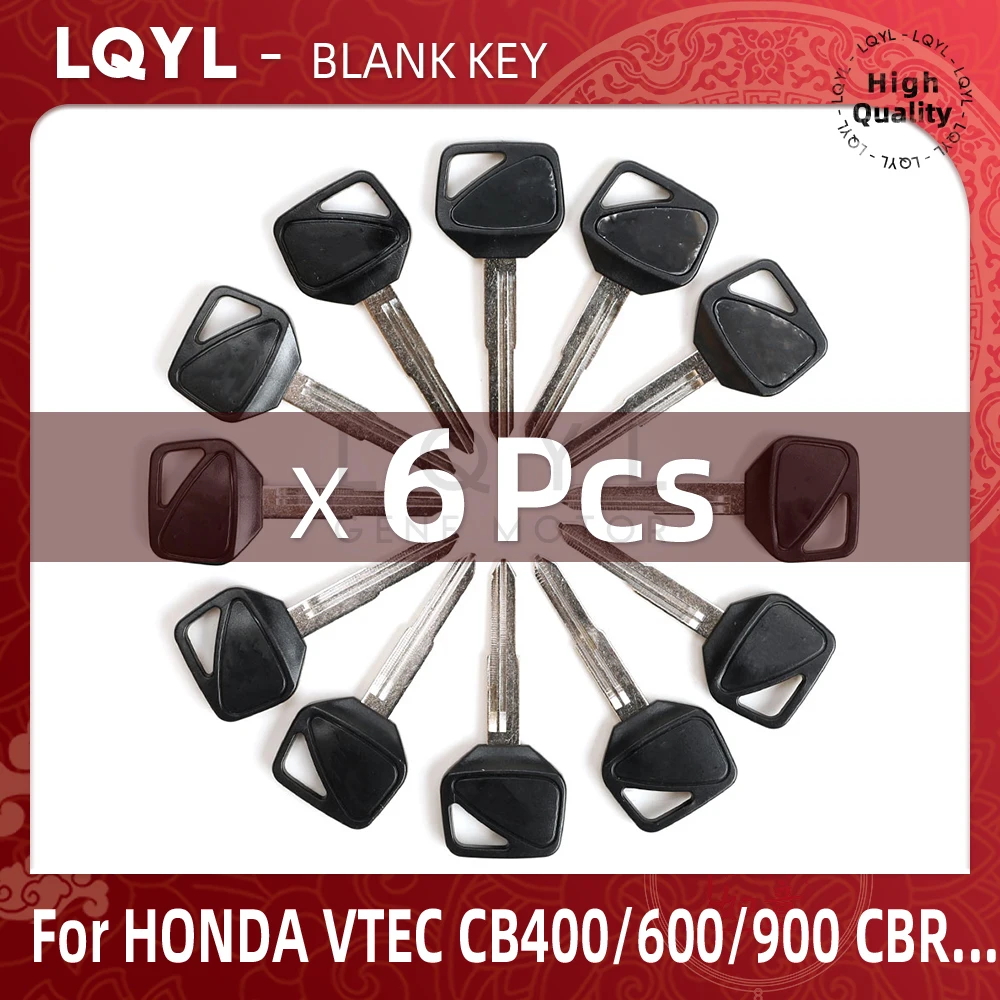 6Pcs New Blank Key Motorcycle Replace Uncut Keys For Honda CBR600RR F5 CB400 VTEC 1 2 3 4 Th CB1300 Hornet 600 CBR 929 954 1000