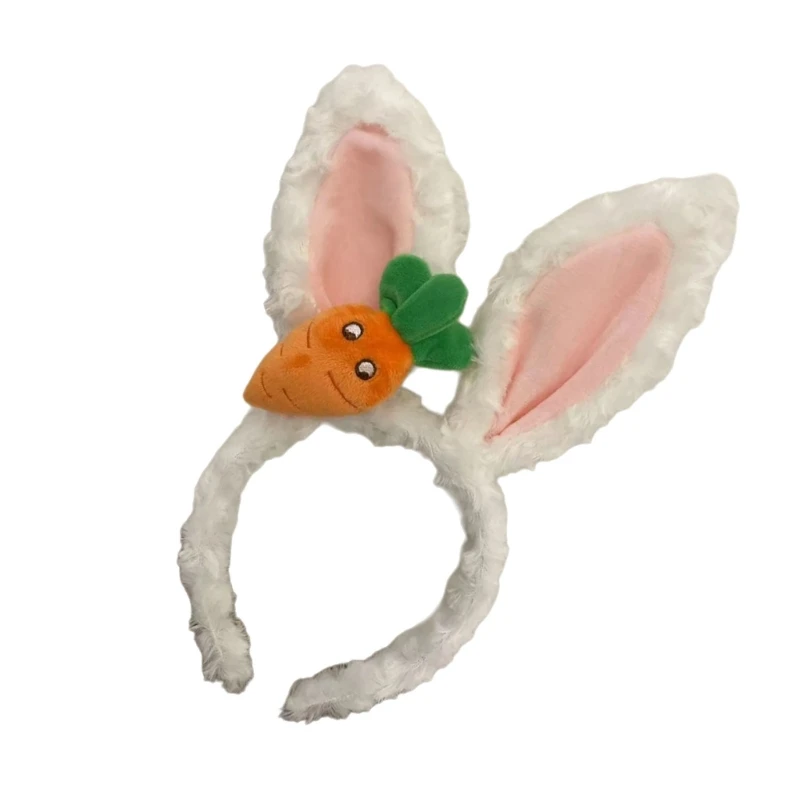 Christmas Plush Bowknot Rabbits Hair Hoop Sweet Bunnies Versatiles Headdress for Children to Adults