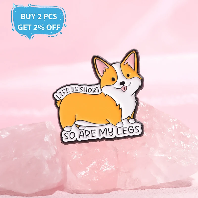 لطيف فصيل كورجي الكلب المينا دبابيس مخصصة أنت بلدي العسل الكعك دبابيس التلبيب شارات الكرتون مجوهرات بأشكال حيوانات هدية للأطفال الأصدقاء