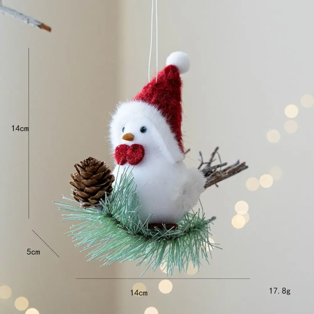 

Christmas Tree Birds Statue Hanging Pendant Christmas Tree Pendant Plush Hanging Xmas Decoration Home Garden Decor Friend Gifts