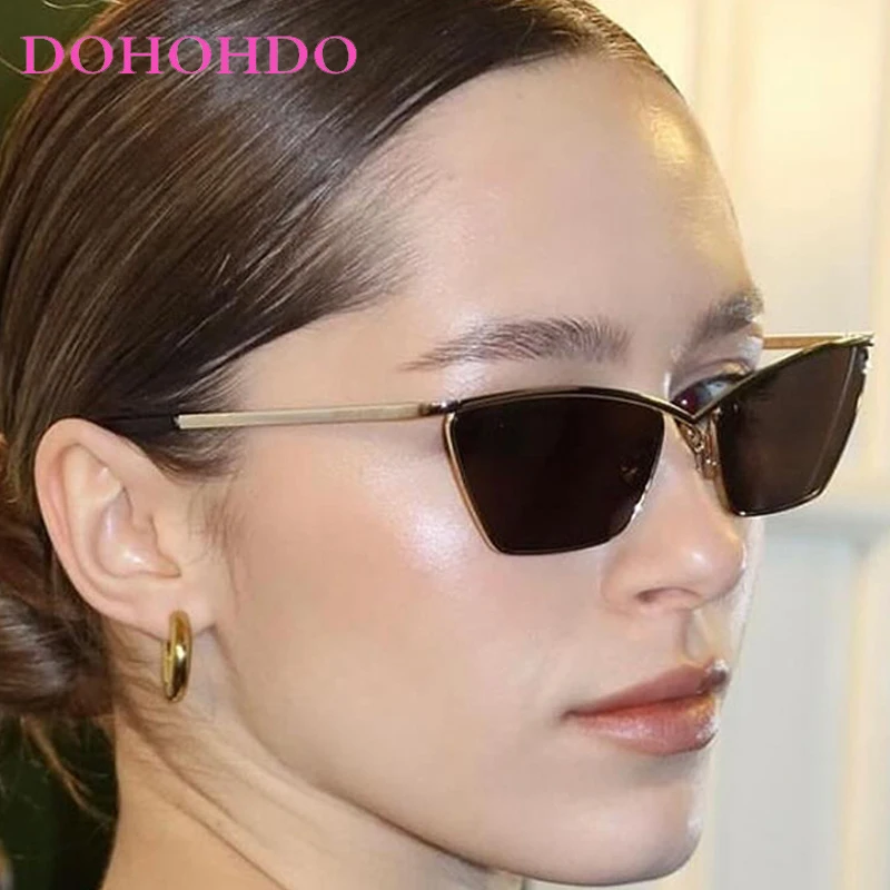 

Trendy Vintage Small Cat Eye Metal Frame Sunglasses Women Luxury Designer Men Sunglass Travel Driving Shades Female Lentes UV400