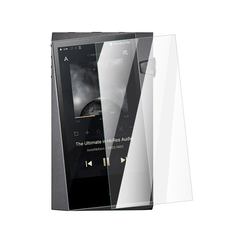 Soft Protective Skin Case Cover for iRiver Astell&Kern SR35 with Front and Back Tempered Glass Screen Protector