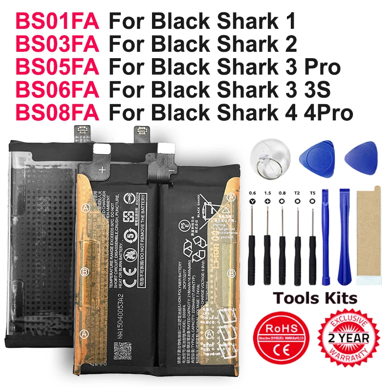 

XDOU BS05FA BS01FA BS03FA BS06FA BS08FA Battery For Xiaomi Black Shark 1 2 3 4 S Pro Batteria + Free Tools