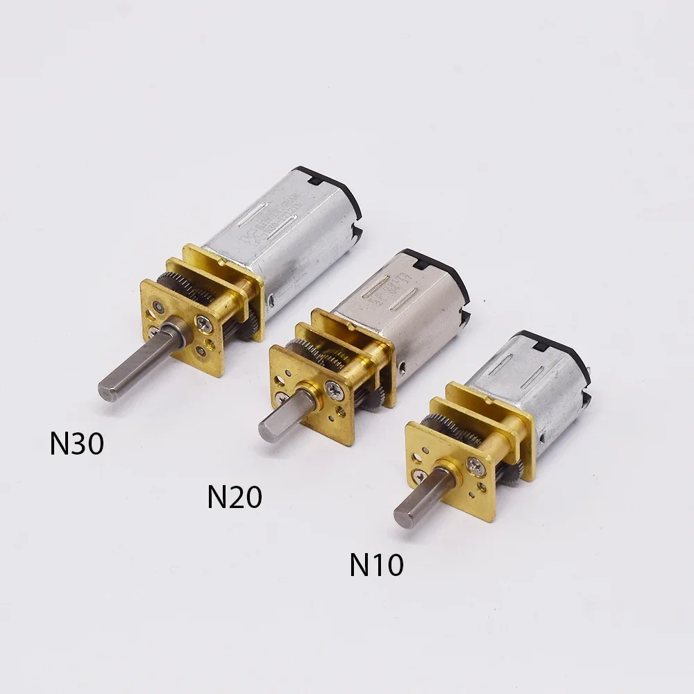 Micro Mini 12mm N10/N20/N30 tout en métal boîte de vitesses moteur à engrenages DC 3V 3.7V 5V 6V 9V 