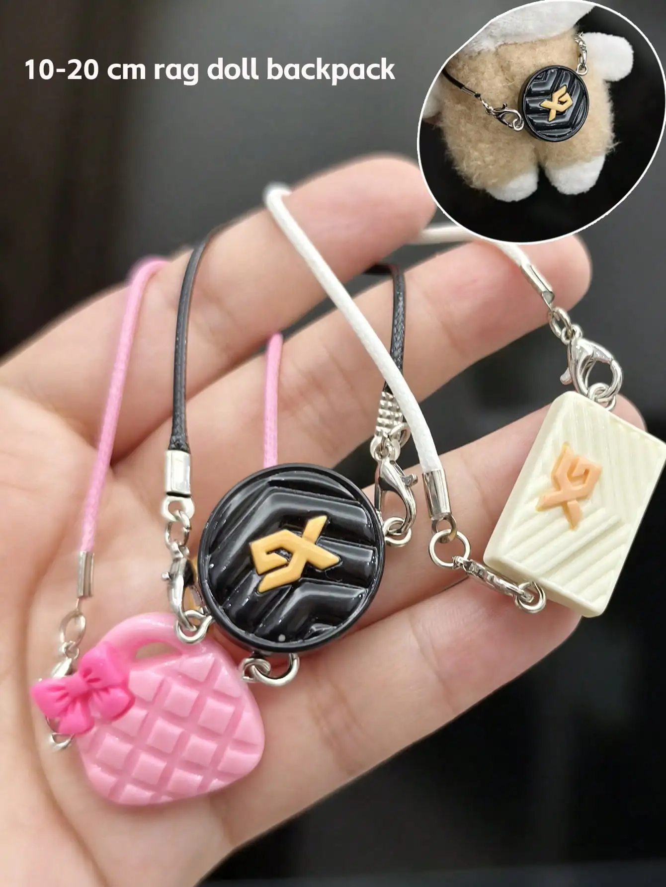 1pc diagonal backpack, suitable for for labubu diagonal back pendant, exquisite bag, backpack accessories, dollhouse mini model.