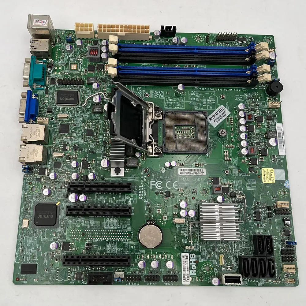 

X9SCL For Supermicro One-way Server UATX Motherboard LGA 1155 Intel C202 Xeon E3-1200 v2 Series 2/3rd Gen Core i3 DDR3 PCI-E3.0