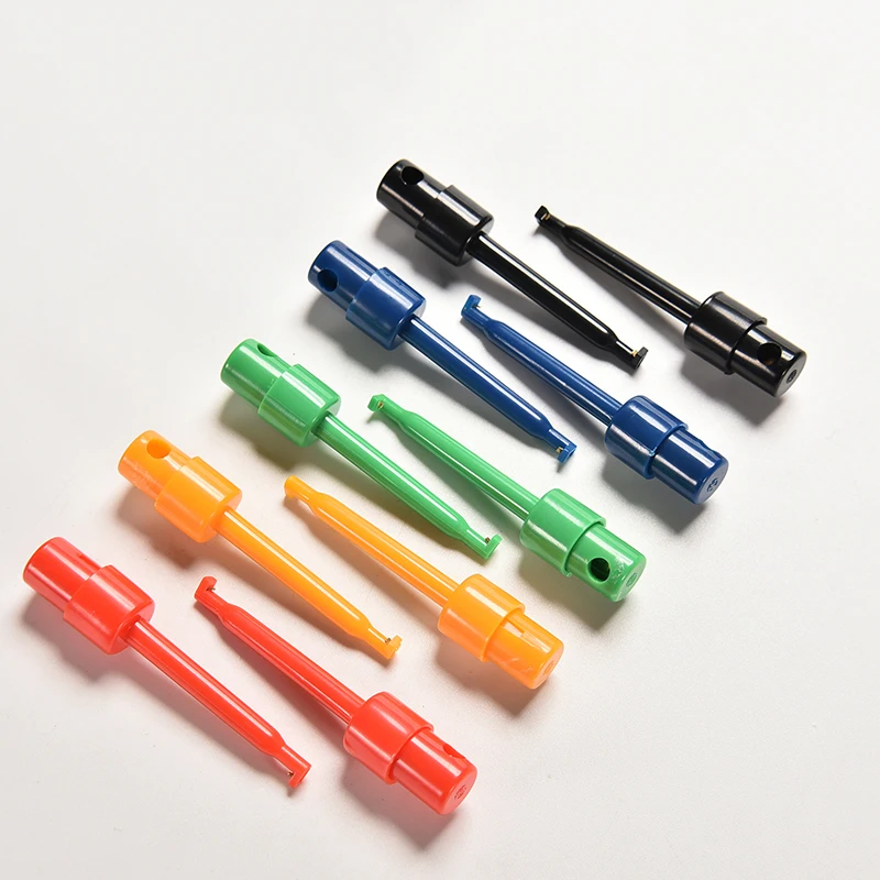 ชุดสายวัดมัลติมิเตอร์ขนาดเล็ก 10 ชิ้น พร้อมคลิปหนีบแบบตะขอ สำหรับทดสอบ SMT/SMD สำหรับโทรศัพท์มือถือและผลิตภัณฑ์อิเล็กทรอนิกส์