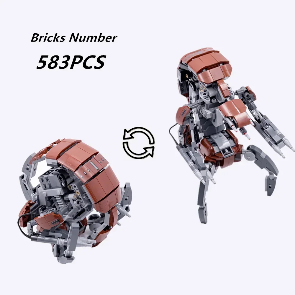 Miniso GALAXY-ROBOTS Droideka de batalla espacial, modelo de bloques de construcción, regalo