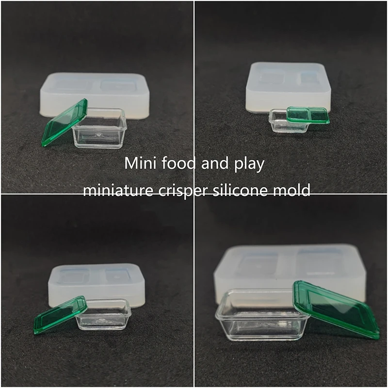 1pc 1:12 Dollhouse Mini Silicone Crispers Mold For DIY Dollhouse Kitchen Food Dessert Tableware Accessories Pretend Play Toys