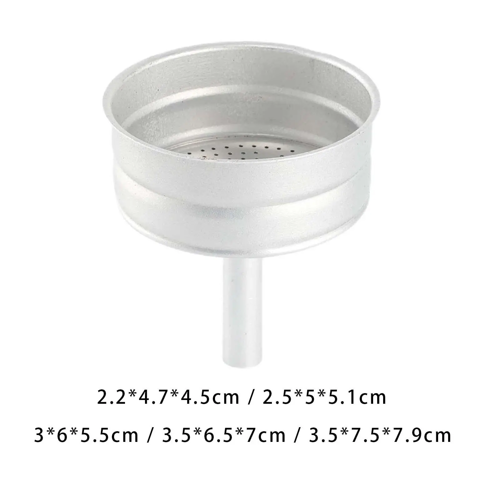 

Moka Pot Funnel Portable Aluminium Funnel Filter Replacement Coffee Pot Replacement Funnel for Coffee Maker Accessory Parts