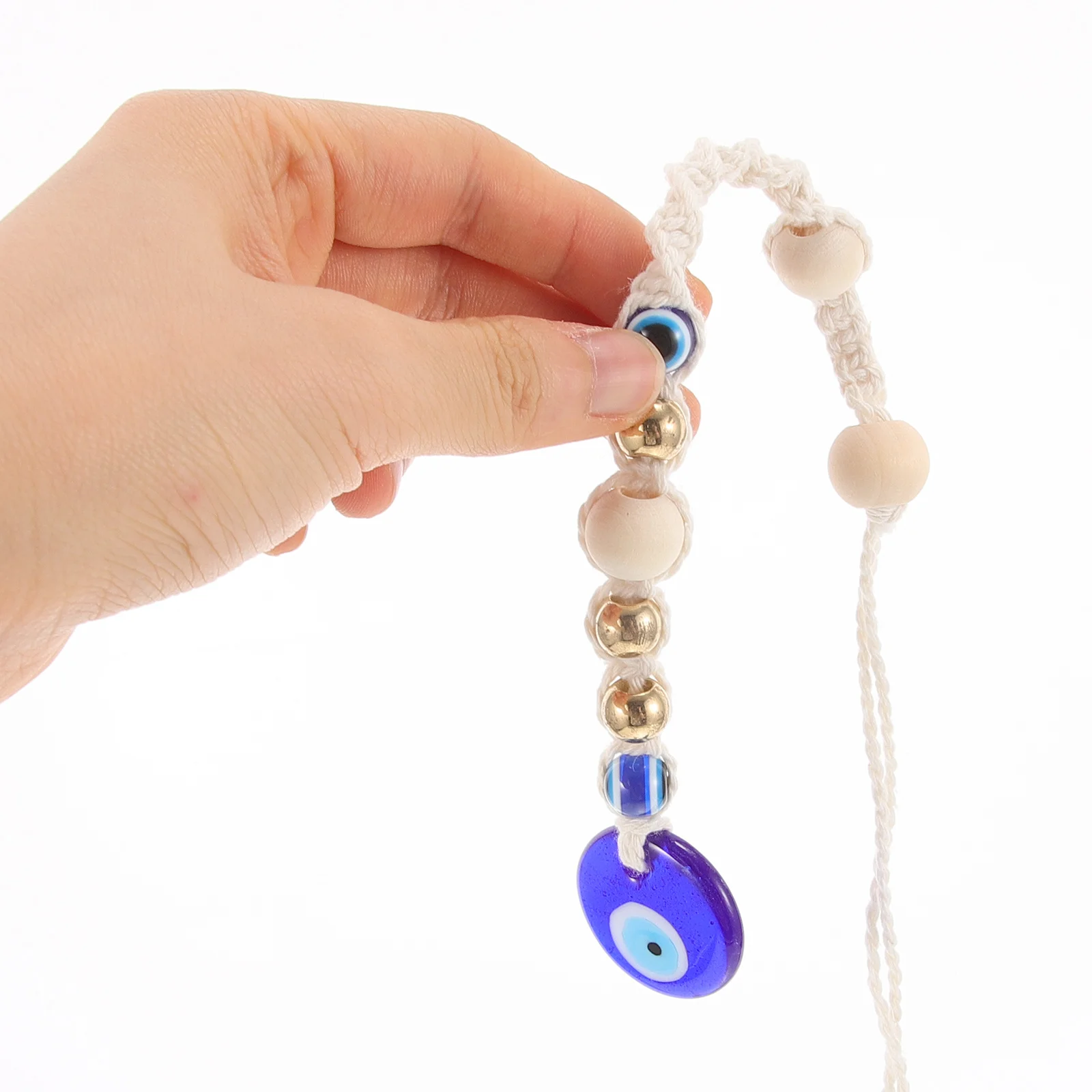 

Evil Eye Protection Charm Cotton Thread Glass Material Unique Present for Friends Family Home Car Decoration Evil Eye Decor