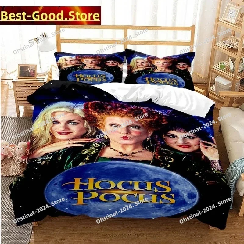 

3D Print Fashion Hocus Cartoon Pocus Bedding Set Boys Girls Twin Queen King Size Duvet Cover Pillowcase Bed boys Adult Bedroom