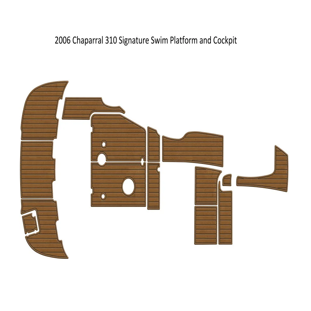 

2006 Chaparral 310 Signature Swim Platform Cockpit Boat EVA Foam Teak Floor Pad