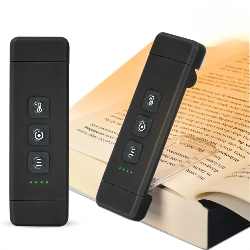 Clip-On Bladwijzer Boek Licht Met Timer Usb Oplaadbare Leeslamp Mini Led Leeslicht Draagbare Nachtkastje Leeslamp