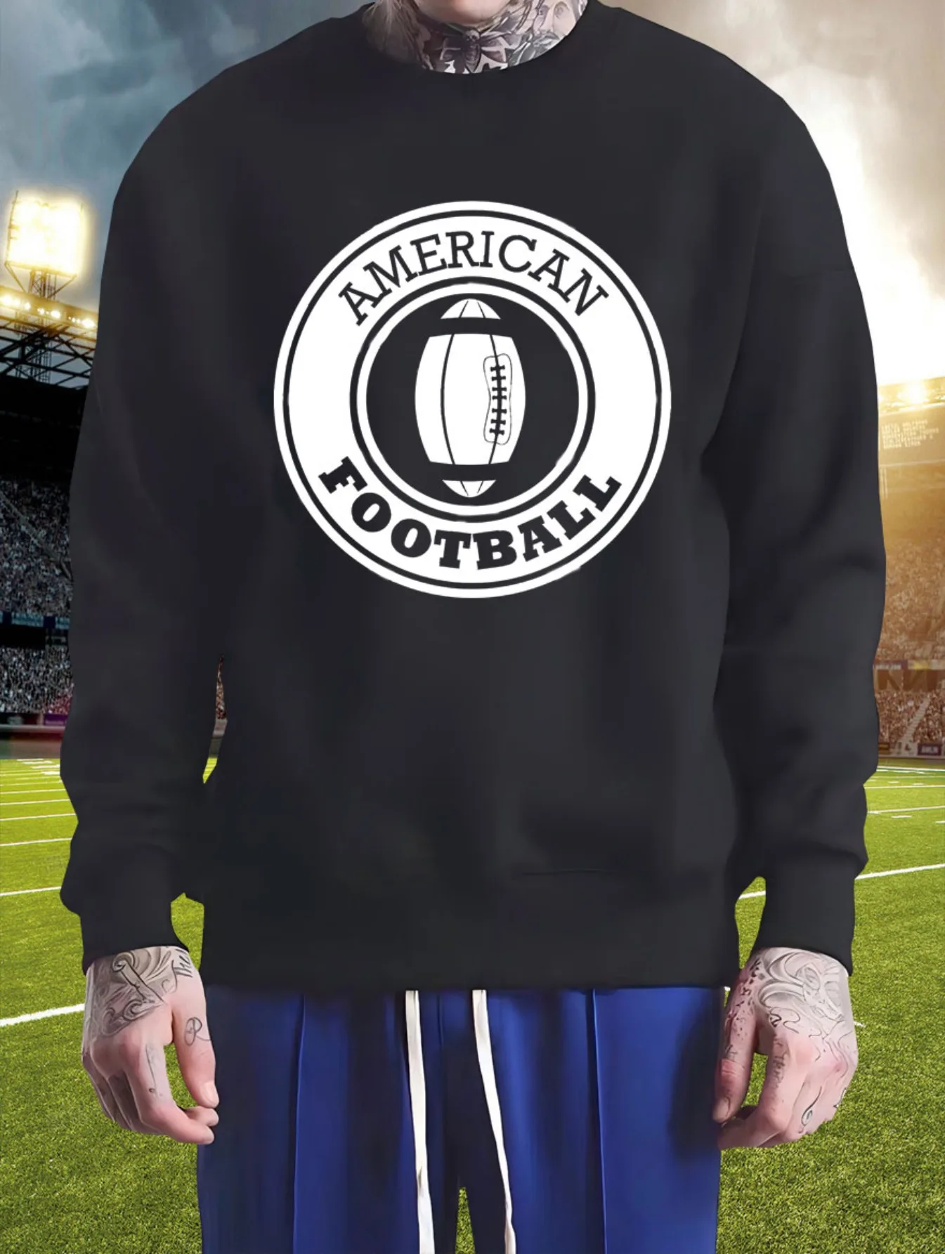 

Rugby Graphic Printing Autumn and Winter Men's and Women's Sweatshirts Casual Loose Outdoor Street Sports Training Brand Fashion