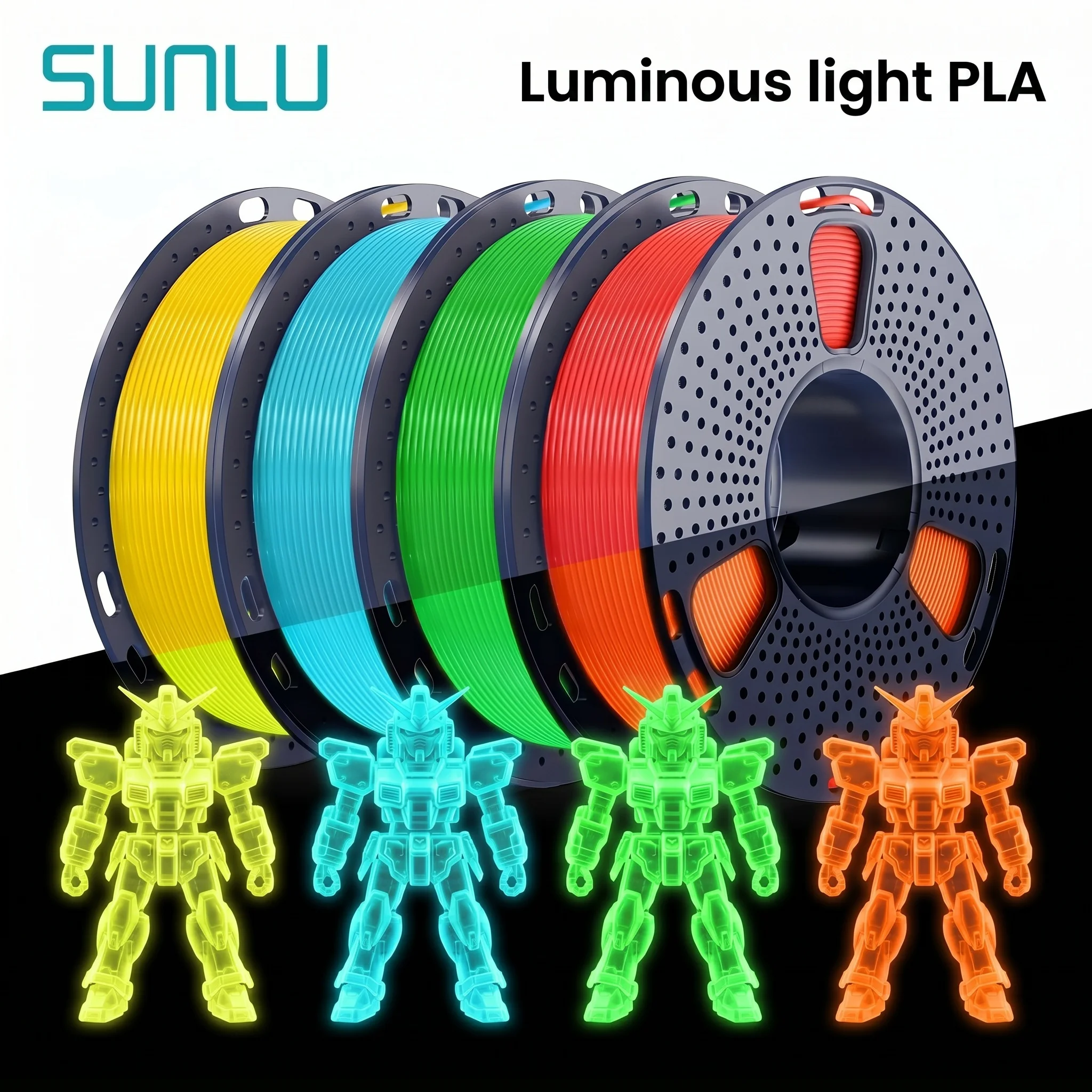 SUNLU Filament-Bundle 4/8 Spulen 250g X 4 Filament Seide PLA Matt PLA PETG für 3D-Drucker