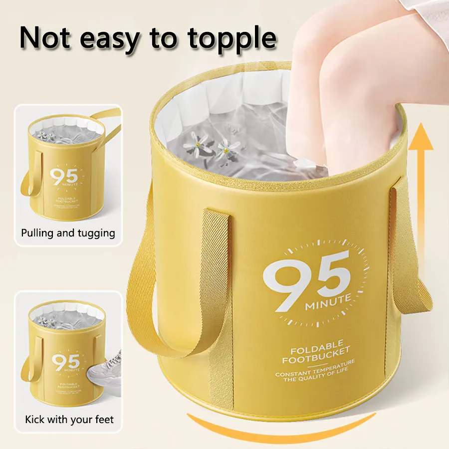 1Pcs Portable Folding Foot Bath Bucket, Foldable Foot Bath Bag, Foot Basin, Outdoor Portable Foot Basin, Insulated Foot Bath Bucket, Dormitory Deep