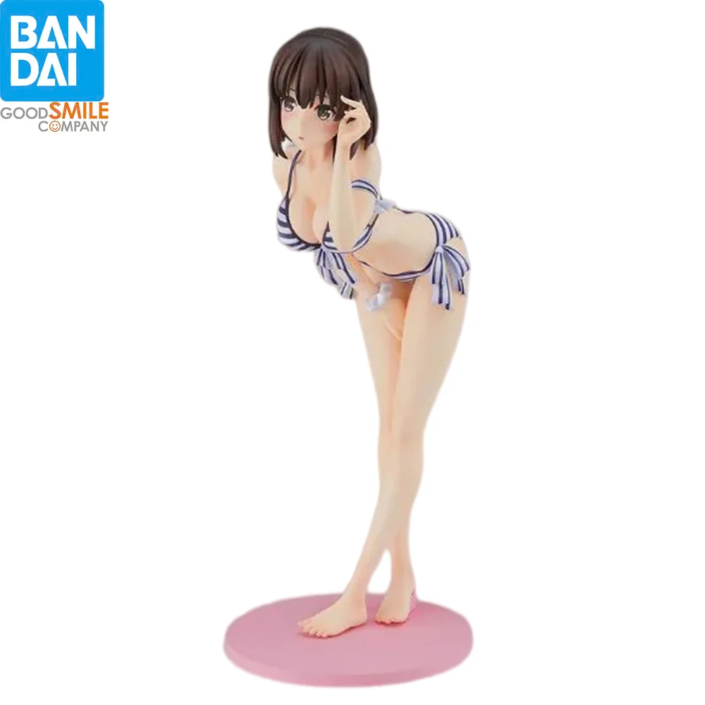 Brand New In Stock GSC Saekano Megumi Kato 19cm Stripe Bikini Figure Collectible Gift For Anime Lovers And Otaku Fans Desk Decor
