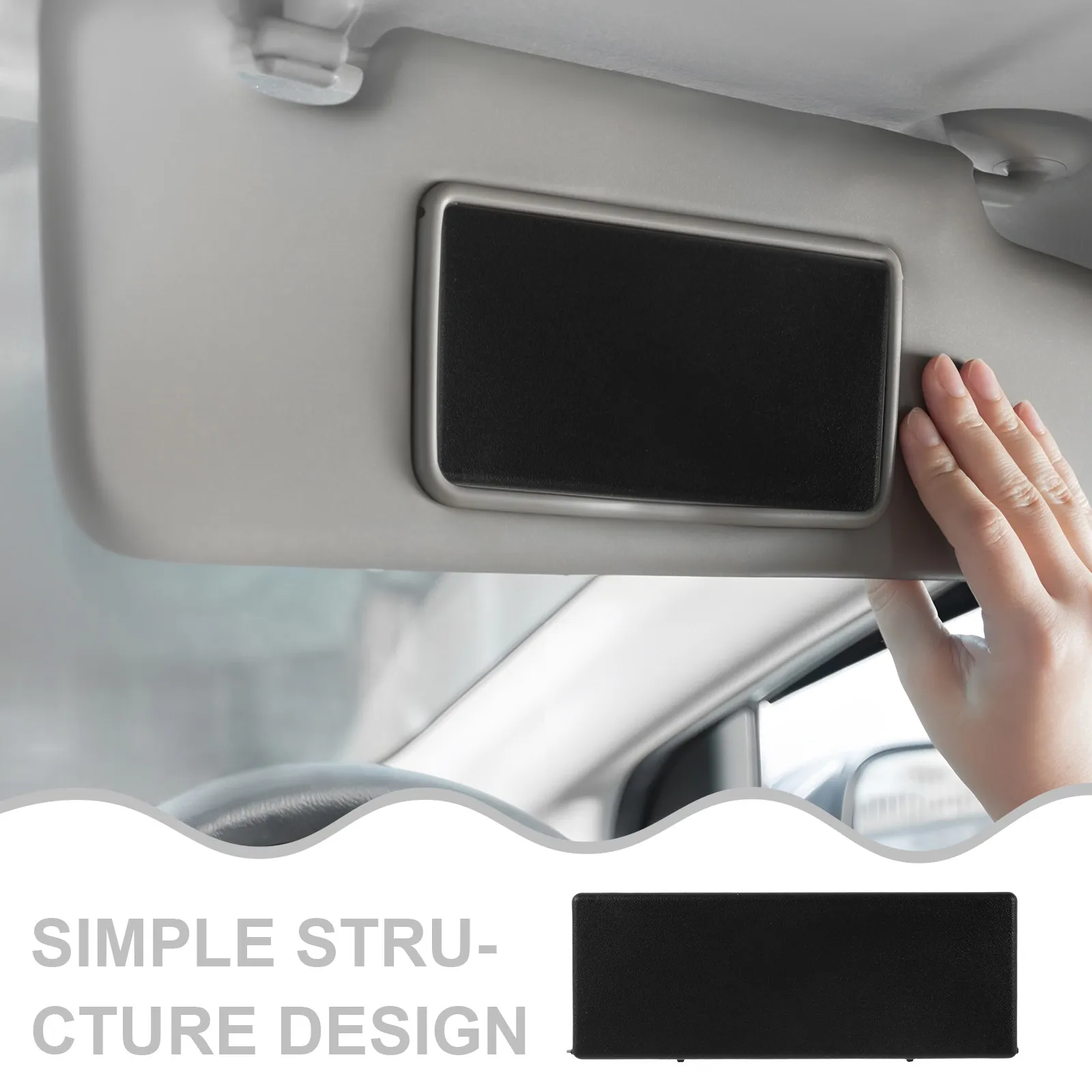 Sun Visor Makeup Mirror Cover Car Vanity Mirror Protector Lid Interior Visor Cover Replacement Car Accessories