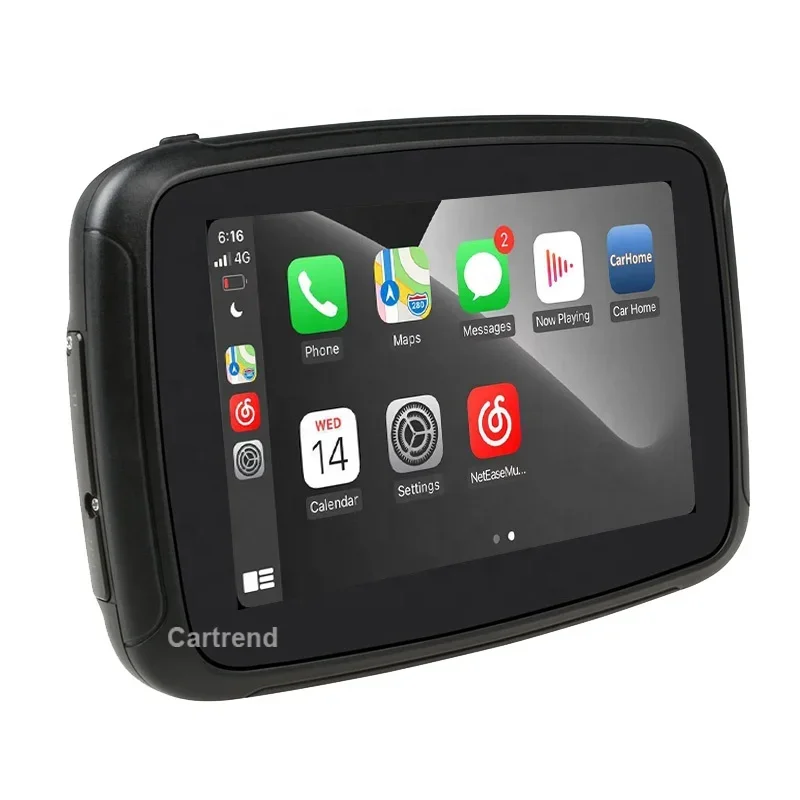 Portable Motor Navigator Motorbike CarPlay Navigation Bike 5 inch Android Auto Display Car Play Interface Wireless