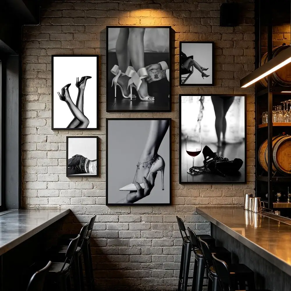 Black And White Fashion Women Style Poster HD Home Wall Stickers House Hallway Living Room Bedroom Bar Office Decor Art Prints