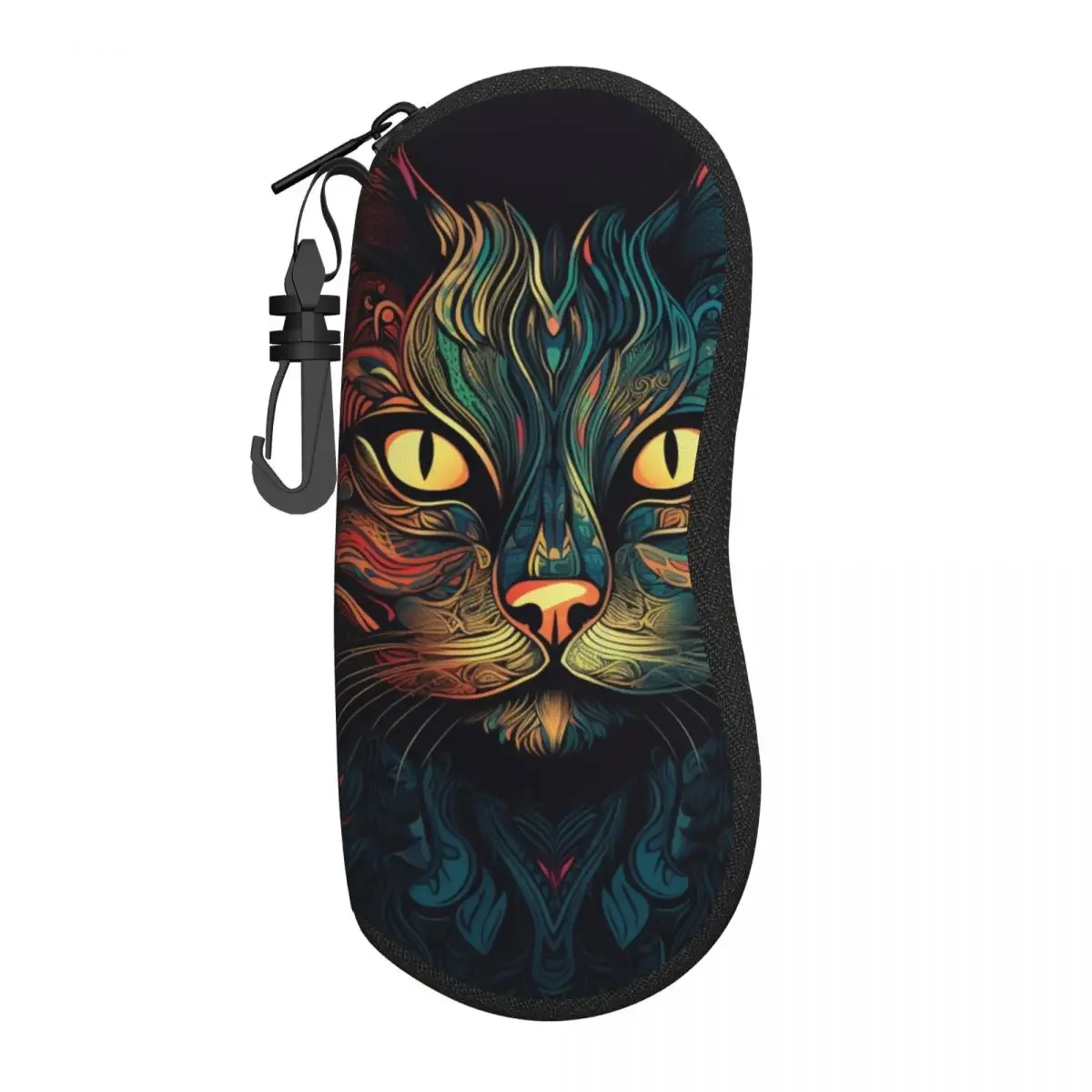 Magic Cat Glasses Case Cover animal Art Portable Sunglasses Pouch Men Women Travel Eyeglass Protector Trend Eyewear Bag