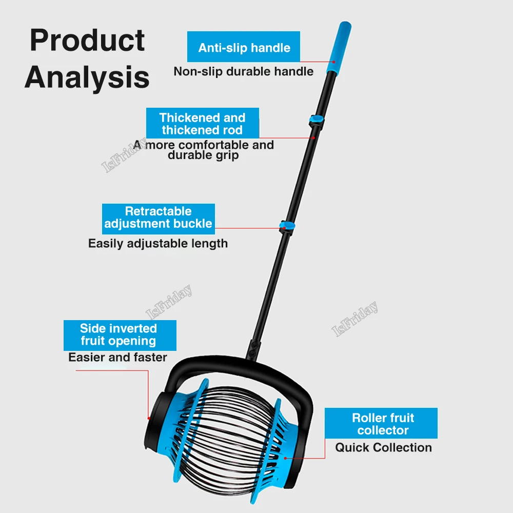 Retractable Nut Gatherer Fruit Picker Fruit Ball Nut Collector Quick Picker Does Not Hurt Fruit Picking Walnuts and Chestnuts