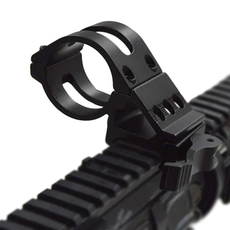 Tactical 25.4mm Quick Release Flashlight Offset Mount Holder 20mm Rail QD 45 Degree Sight Scope Mount Clamp Toy Gun Accessories