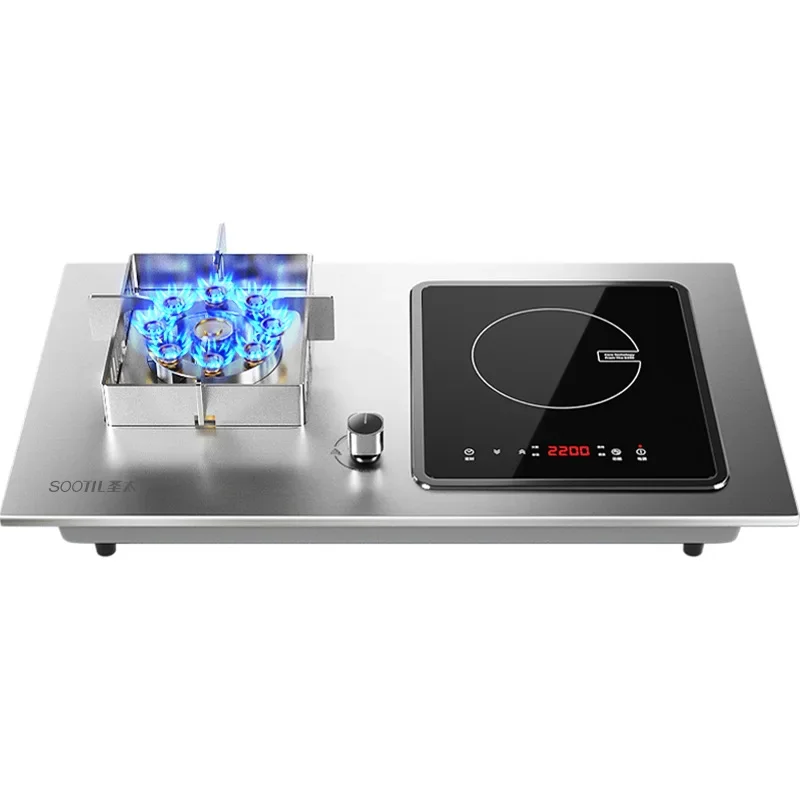 

Dual Use Gas Electric Stove Household One Gas and One Electric Strong Fire Gas Stove Electromagnetic Integrated Embedded Desktop