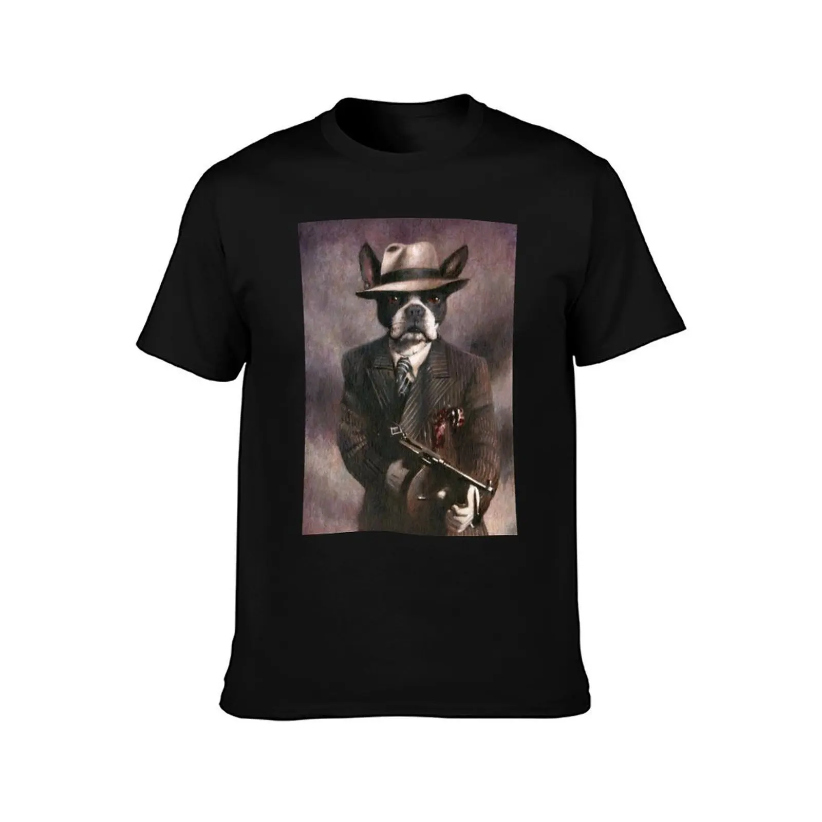 Boston Terrier Gangster T-Shirt Summer Sports Quick Dry T-Shirt