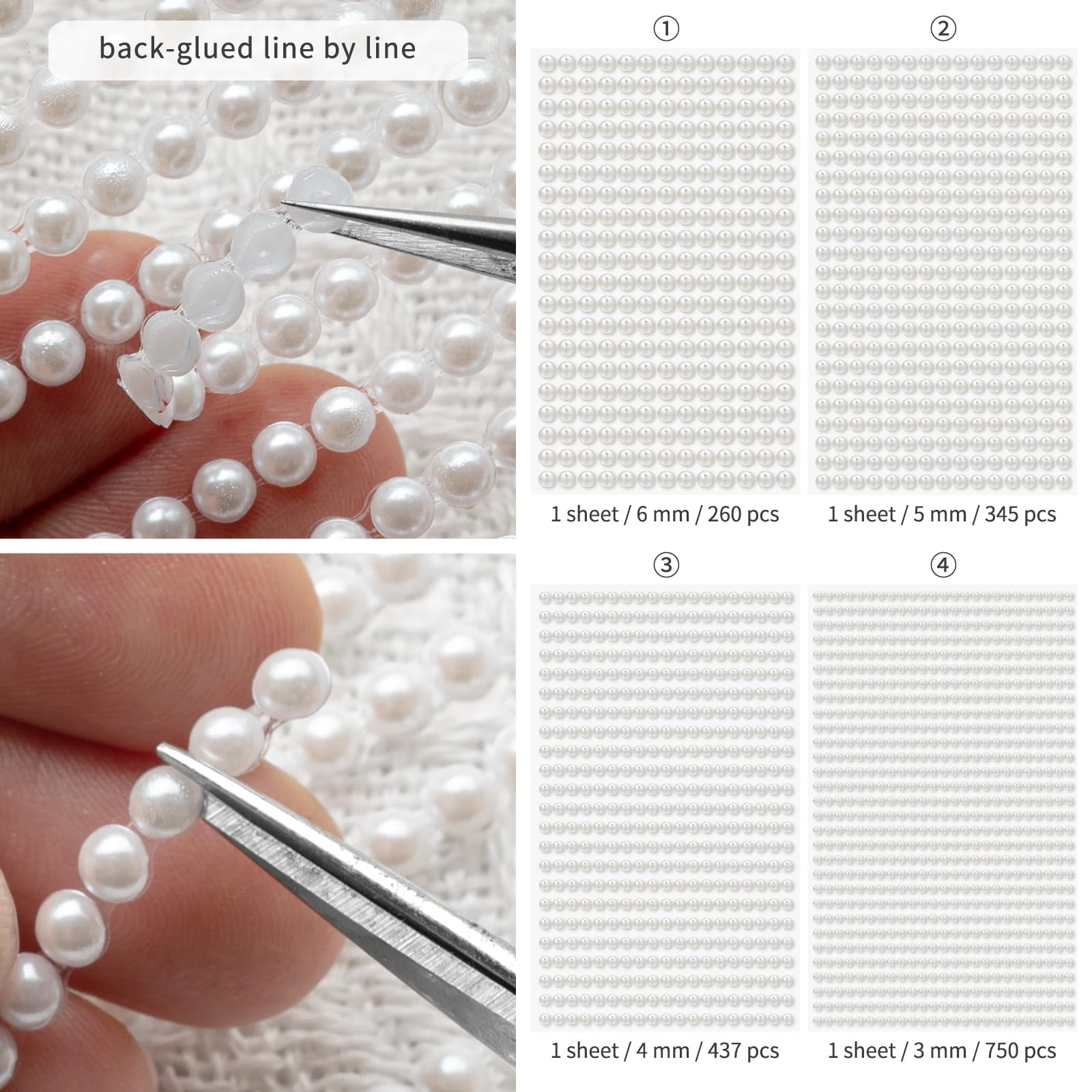 Sparkly Diamond Pearl Stickers 3D Rhinestone Crystal Decor Sticker DIY Kpop Scrapbook Journal Phone Case Craft Girl Gift