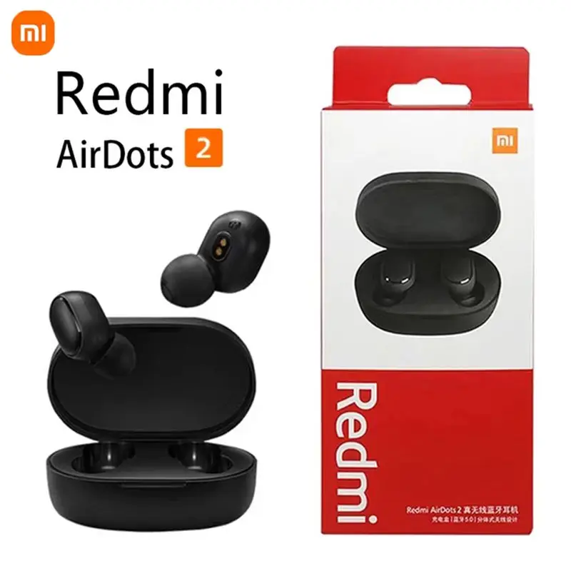 Xiaomi Redmi Airdots 2 سماعة بلوتوث لاسلكية مع ميكروفون سماعات أذن Fone سماعات بلوتوث لاسلكية