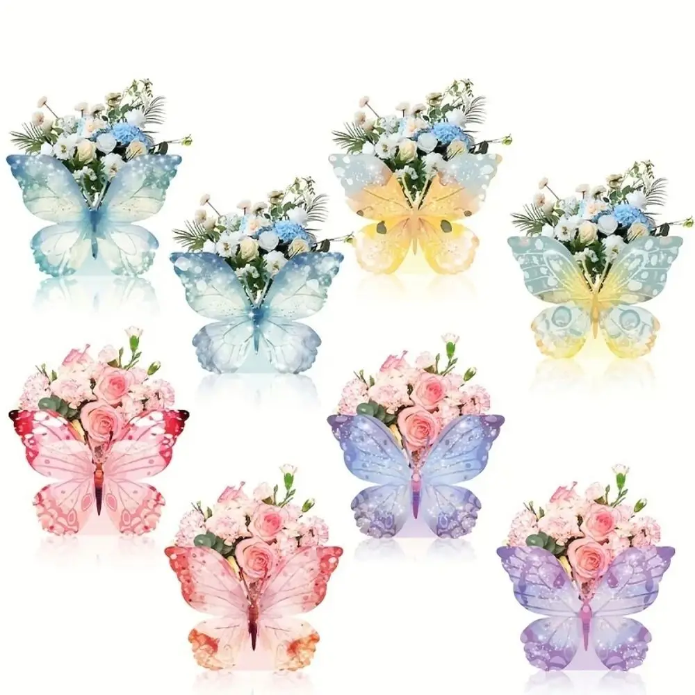 Handbag 3D Butterfly Flower Box DIY Cute Butterfly Gift Boxes Colorful Candy Paper Box Wedding Gifts