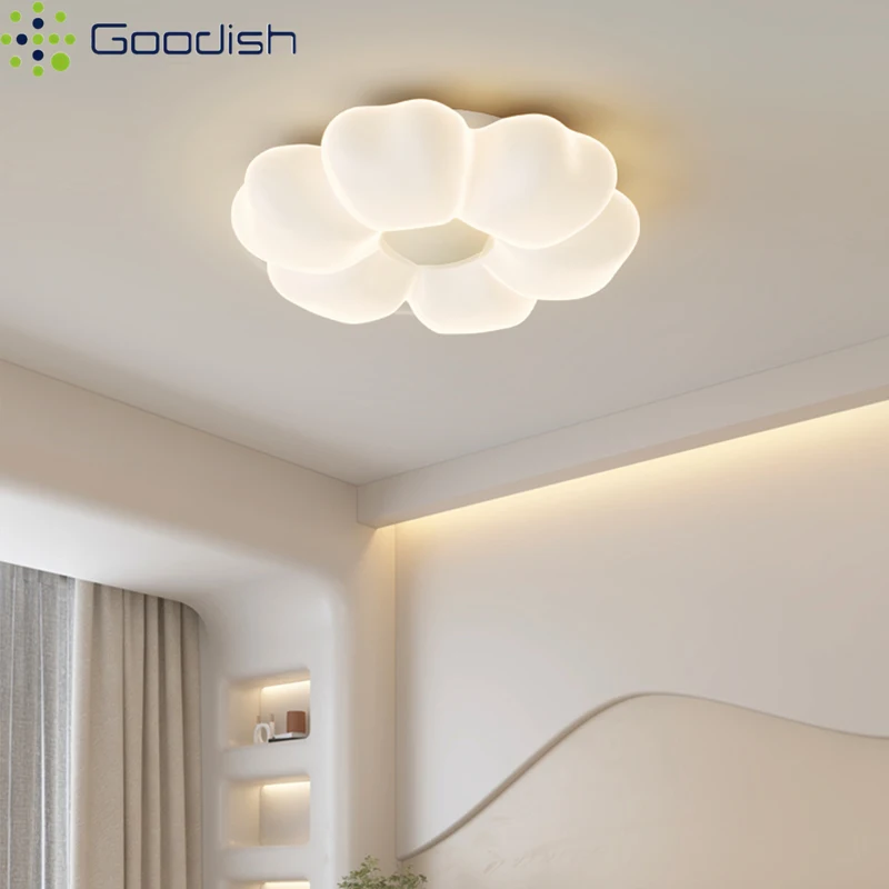 Minimalist Bauhaus Art Creative Cream Romantic Cloud LED Home Ceiling Lights Lustre Lamps for Living Room Decoration Chandelier