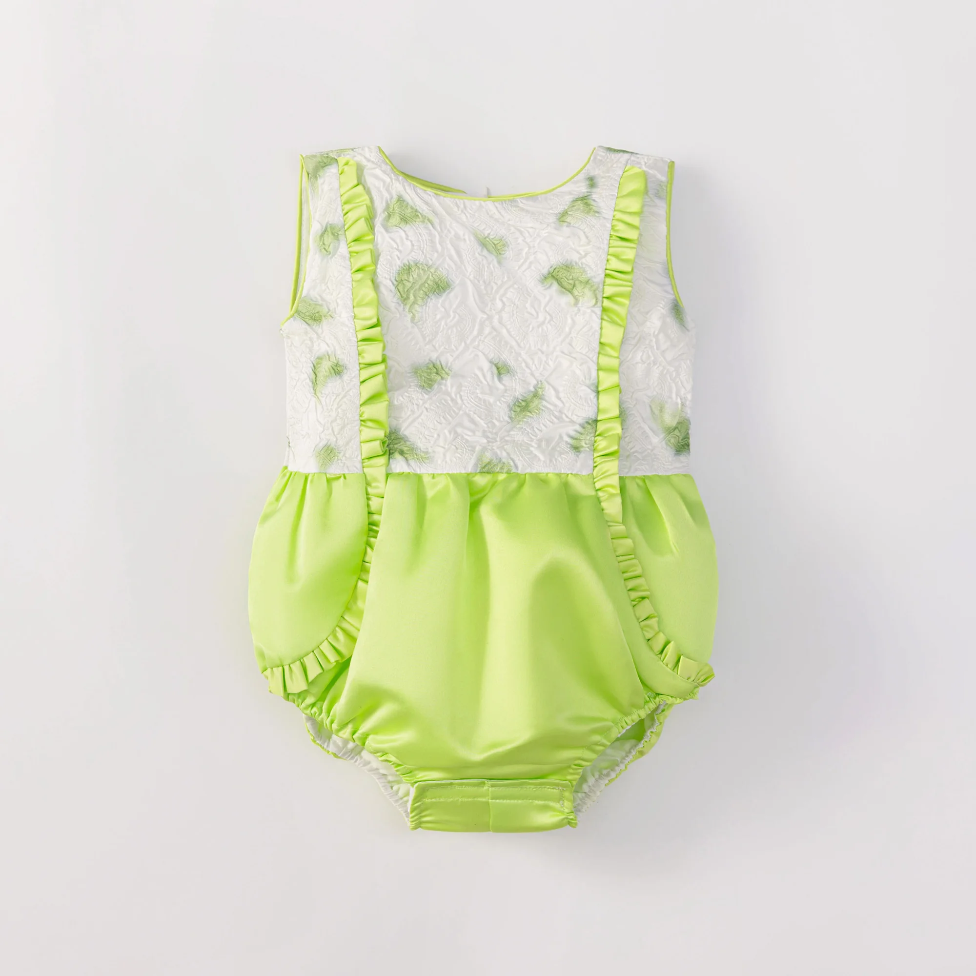 

Summer Flower Princess Baby Girls Crawling Dress Elegant Jumpsuit Green 1st Birthday Party Dresses Christmas Halloween Costume