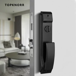 New Straight Push Pull Door Lock Bedroom Mute Home Room Door Lock Bathroom Zinc Alloy Light Luxury Wooden Door Handle Lock
