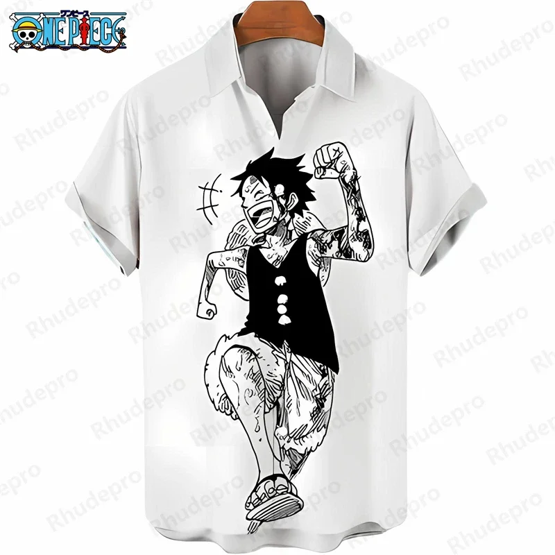 Men's One Piece Hawaiian Shirt Tropical Floral Print Short Sleeve Fashion Beach Holiday Casual Anime Kids Clothes Shirt Tops